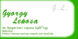 gyorgy leposa business card